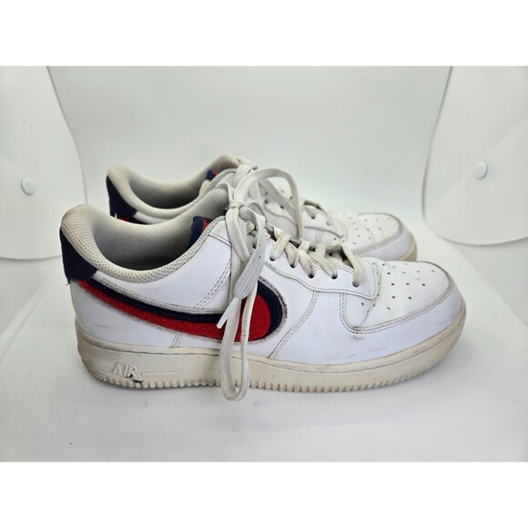 Nike Air Force 1 07 LV8 Chenille Swoosh Shoes Mens 7 White Leather Retro Sneaker main image 7